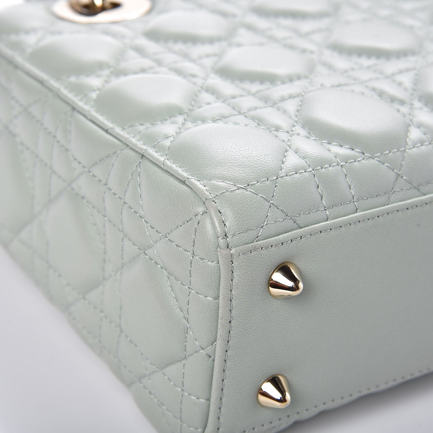 Lambskin Cannage Small My Lady Dior Pistachio