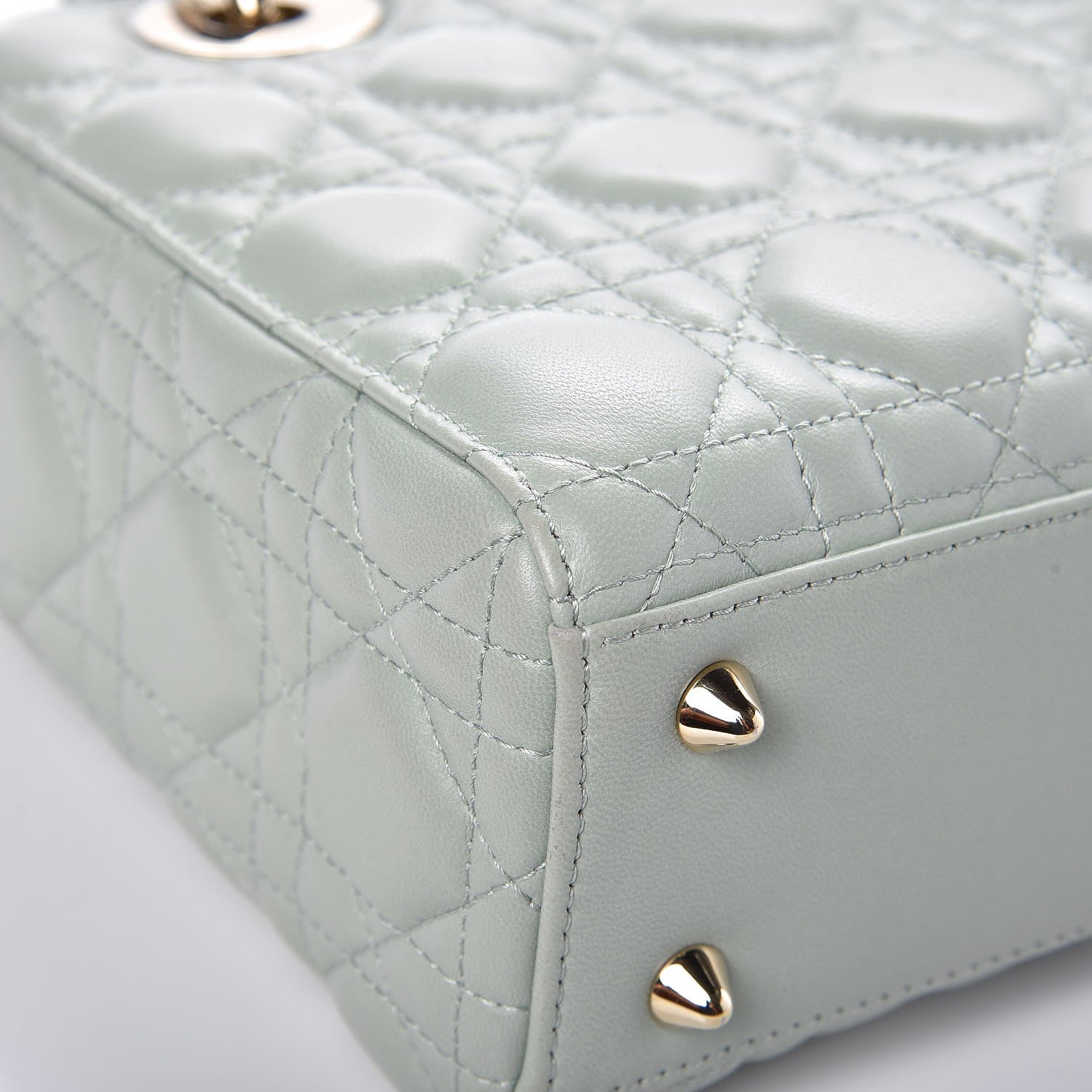Christian Dior Lambskin Cannage Small My Lady Dior Pistachio 11 of 14
