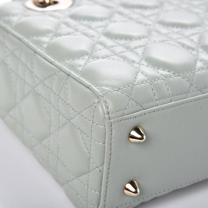 Christian Dior Lambskin Cannage Small My Lady Dior Pistachio 11 of 14