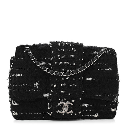 Chanel Tweed Elementary Chic Flap Black White 1 of 11