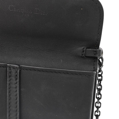 Christian Dior Ultra Matte Calfskin Nano Saddle Chain Pouch Black 11 of 11