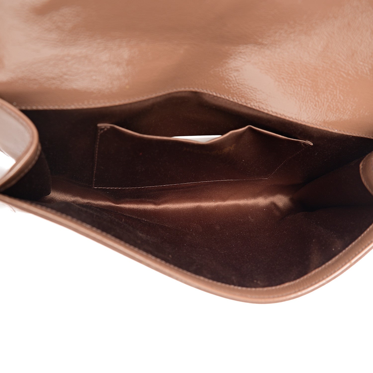 Saint Laurent Textured Patent Calfskin Monogram Large Belle De Jour Clutch Nude 4 of 7
