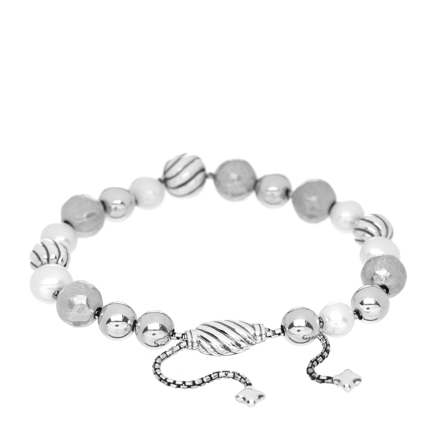 Sterling Silver Pearl 9mm Elements Bead Bracelet