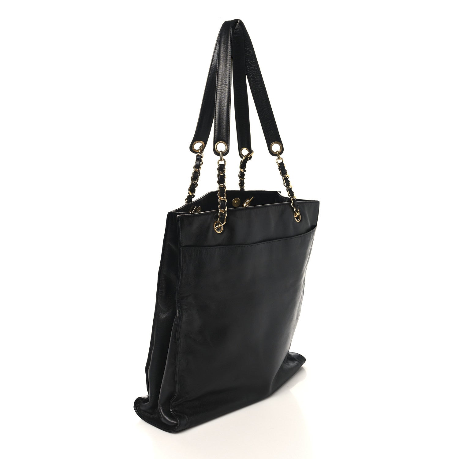 Chanel Lambskin CC Shoulder Bag Black 2 of 10