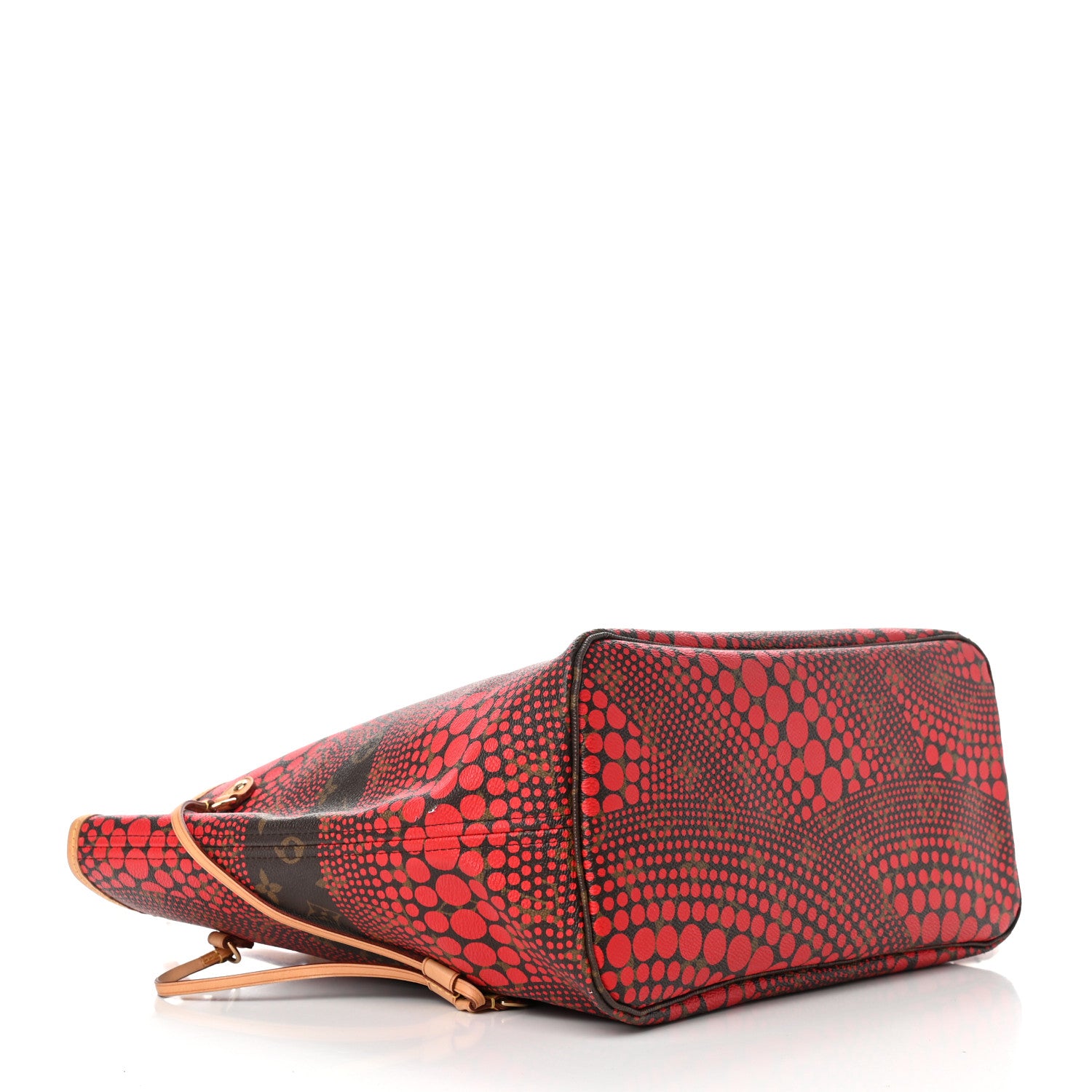 Louis Vuitton Monogram Kusama Waves Neverfull MM Red 4 of 11