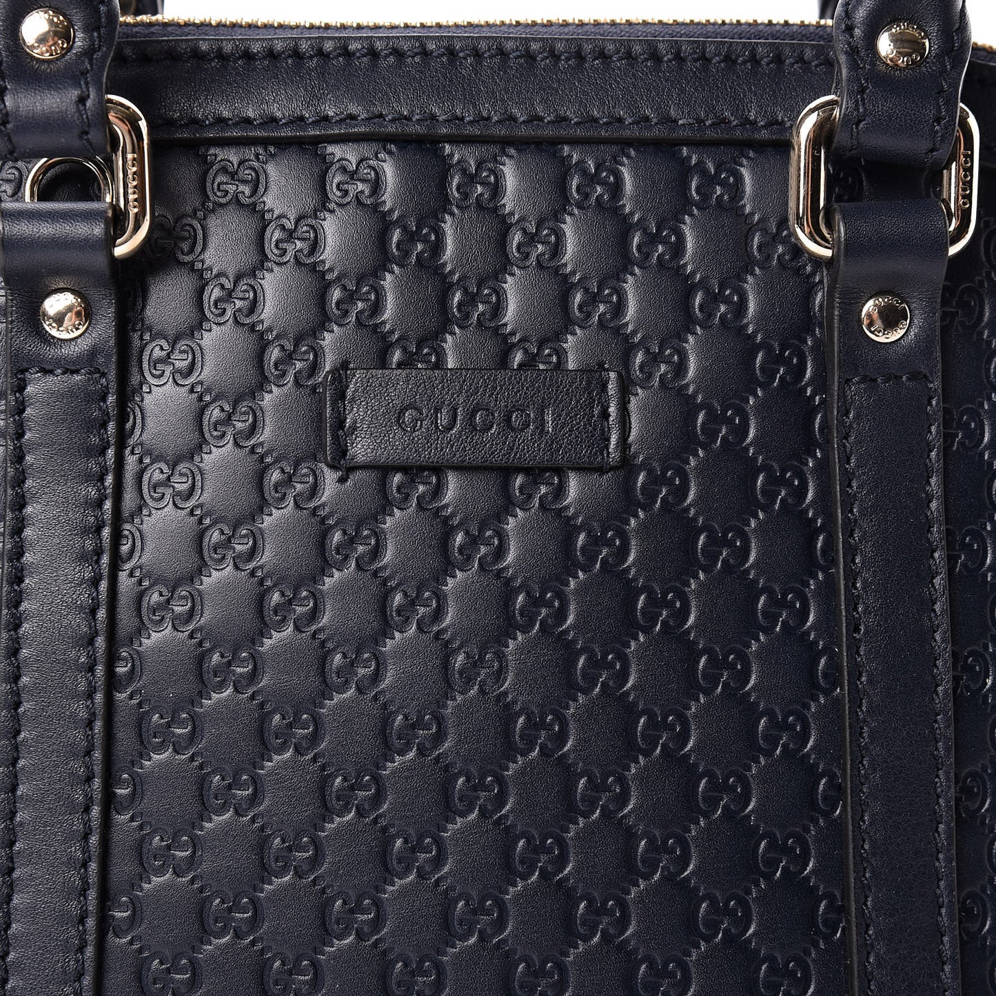 Soft Microguccissima Mini Dome Bag Blue