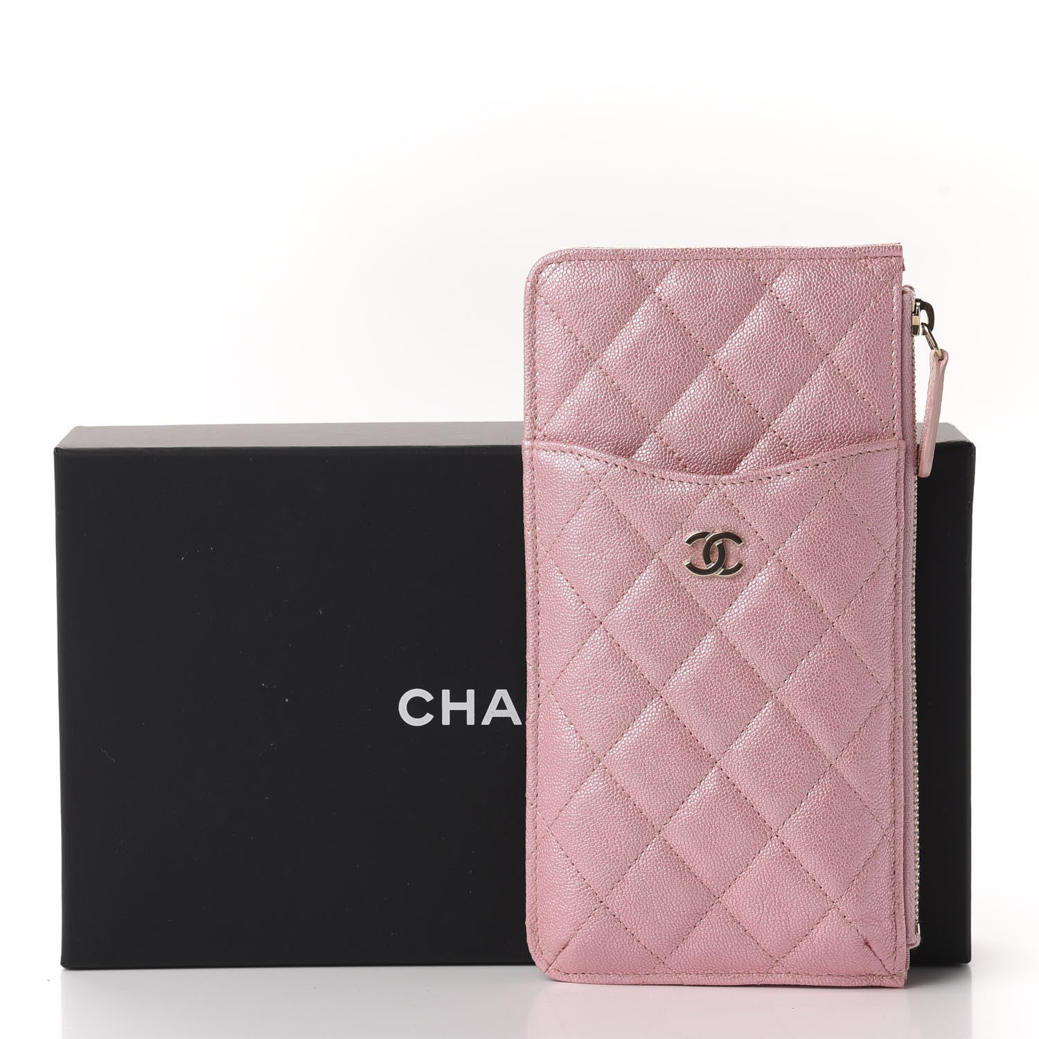 Chanel Iridescent Caviar Quilted Classic iPhone Pouch Rose Pink 8 of 8