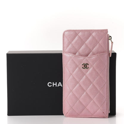Chanel Iridescent Caviar Quilted Classic iPhone Pouch Rose Pink 8 of 8