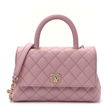 Chanel Caviar Quilted Mini Coco Handle Flap Light Pink 1 of 10