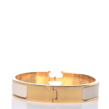 Hermes Enamel Narrow Clic Clac H Bracelet PM Craie 2 of 5