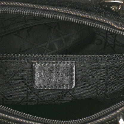Christian Dior Denim Cannage Large Lady Dior Black 6 of 13