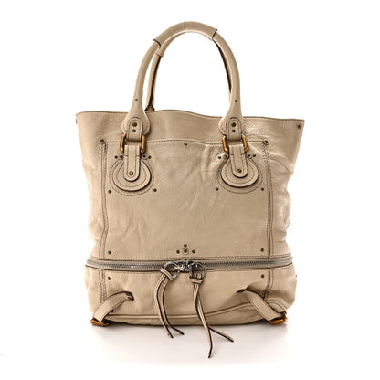 Chloe Grained Calfskin Paddington Shopping Tote Beige 1 of 11