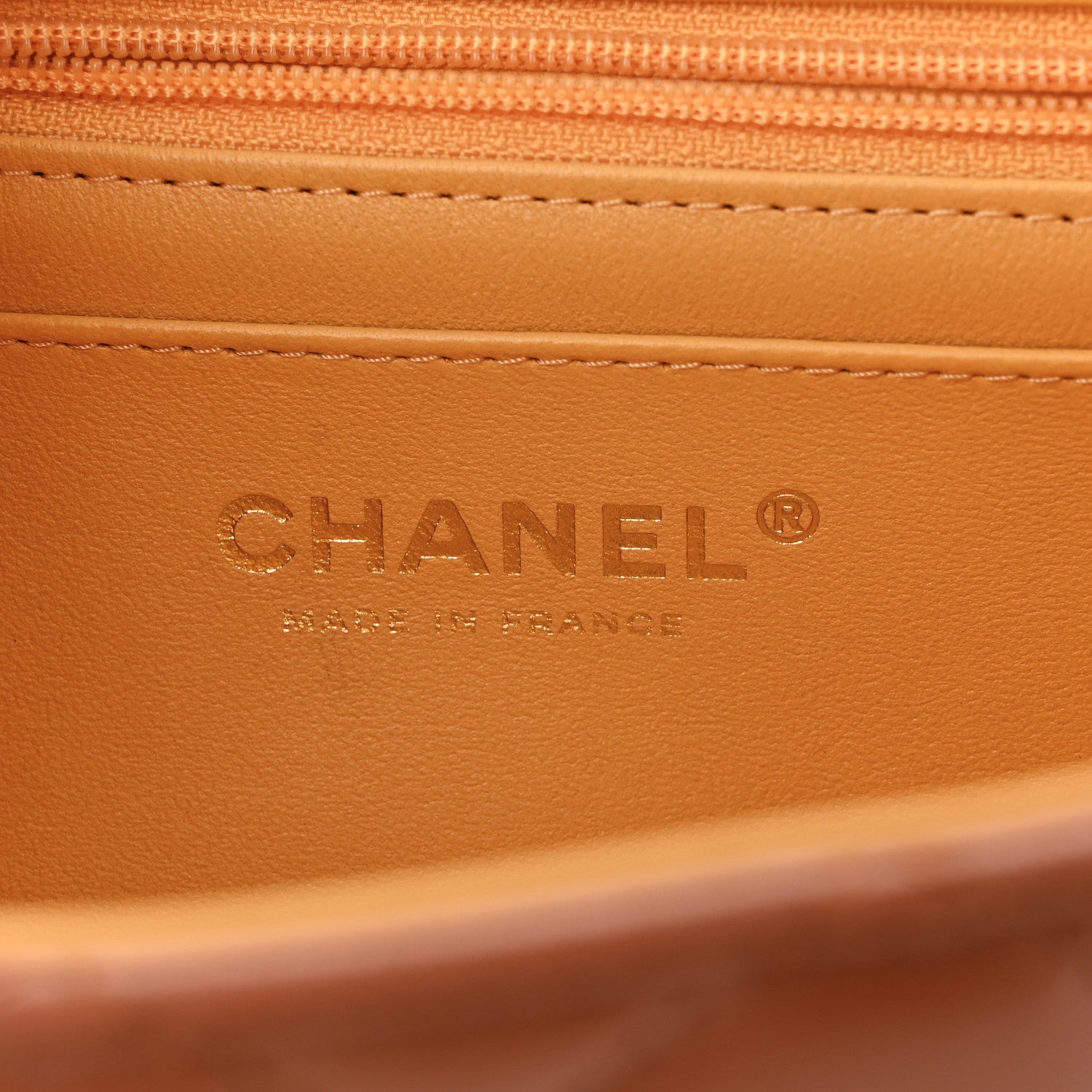 Chanel Lambskin Quilted Bi-Color Mini Top Handle Rectangular Flap Light Brown Yellow 7 of 11