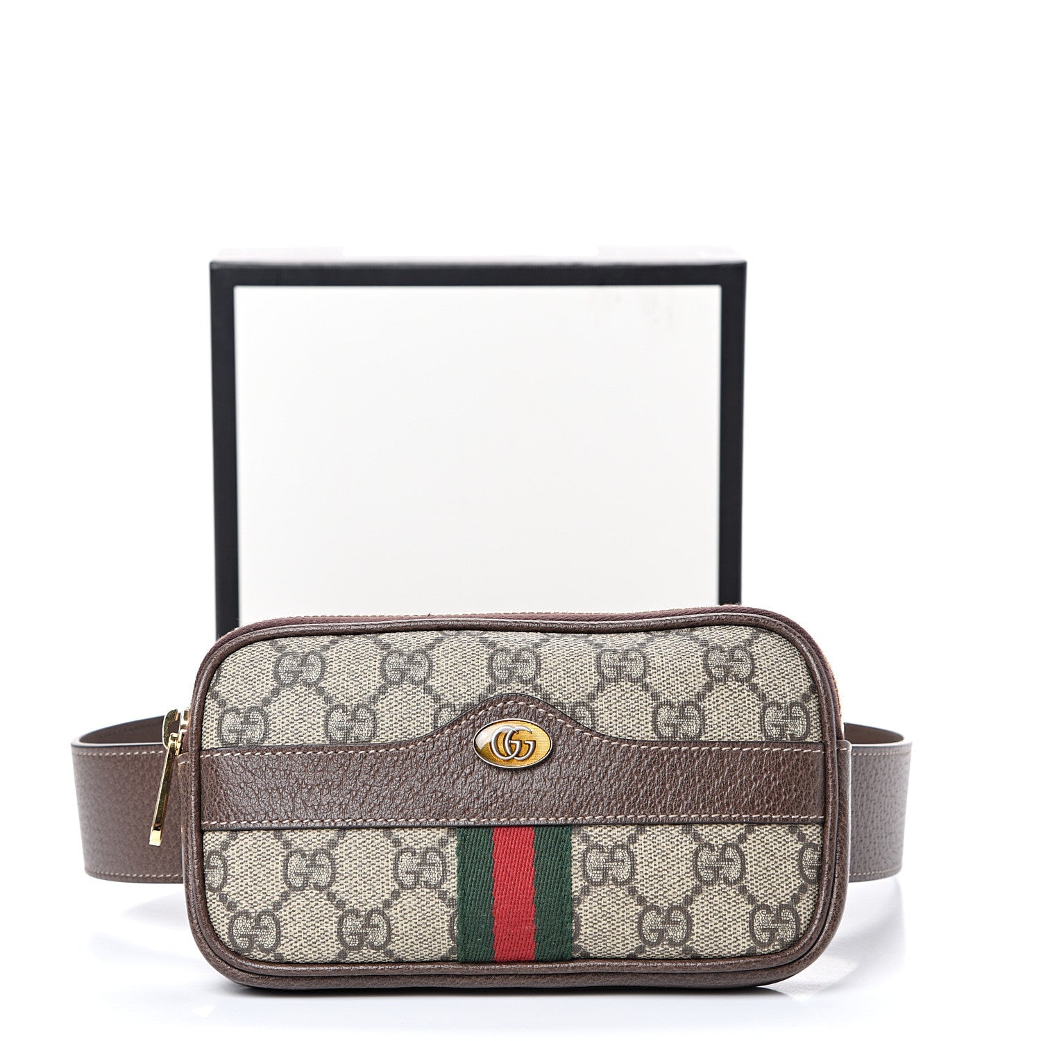 Gucci GG Supreme Monogram Web Small Ophidia Belt Bag 75 30 Dark Brown 11 of 11