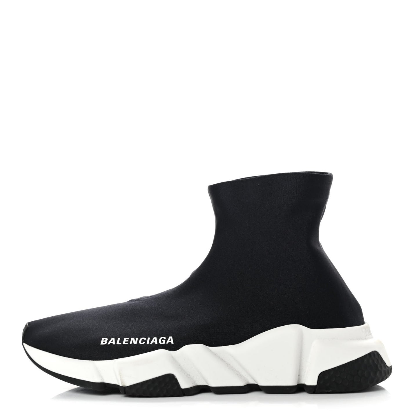 Neoprene Knit Womens Speed Sneakers 35 Black White