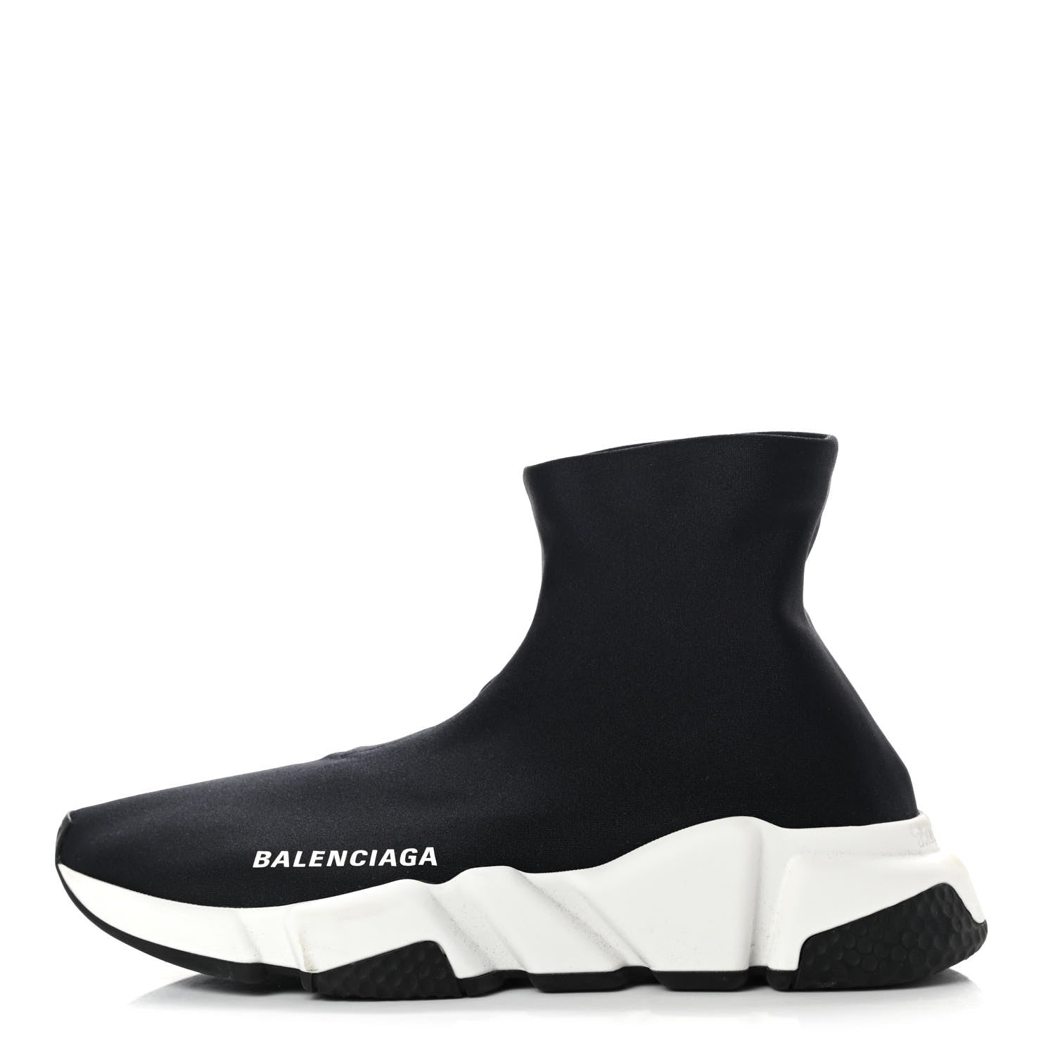 Balenciaga Neoprene Knit Womens Speed Sneakers 35 Black White 1 of 7