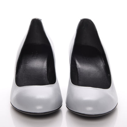 Gucci Nappa Wedge Pumps 37 Light Blue 2 of 9