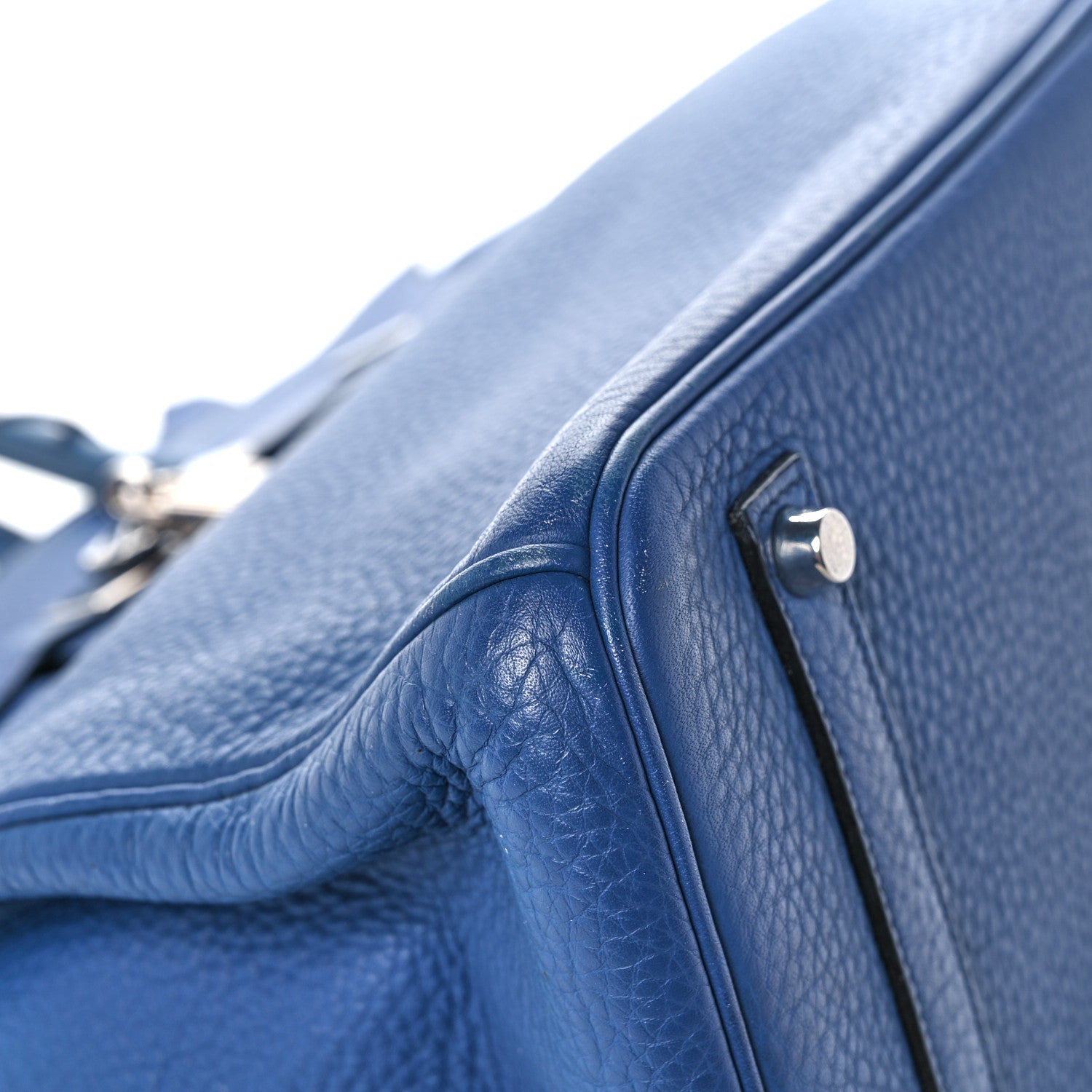 Hermes Taurillon Clemence Birkin 35 Bleu Brighton 32 of 43