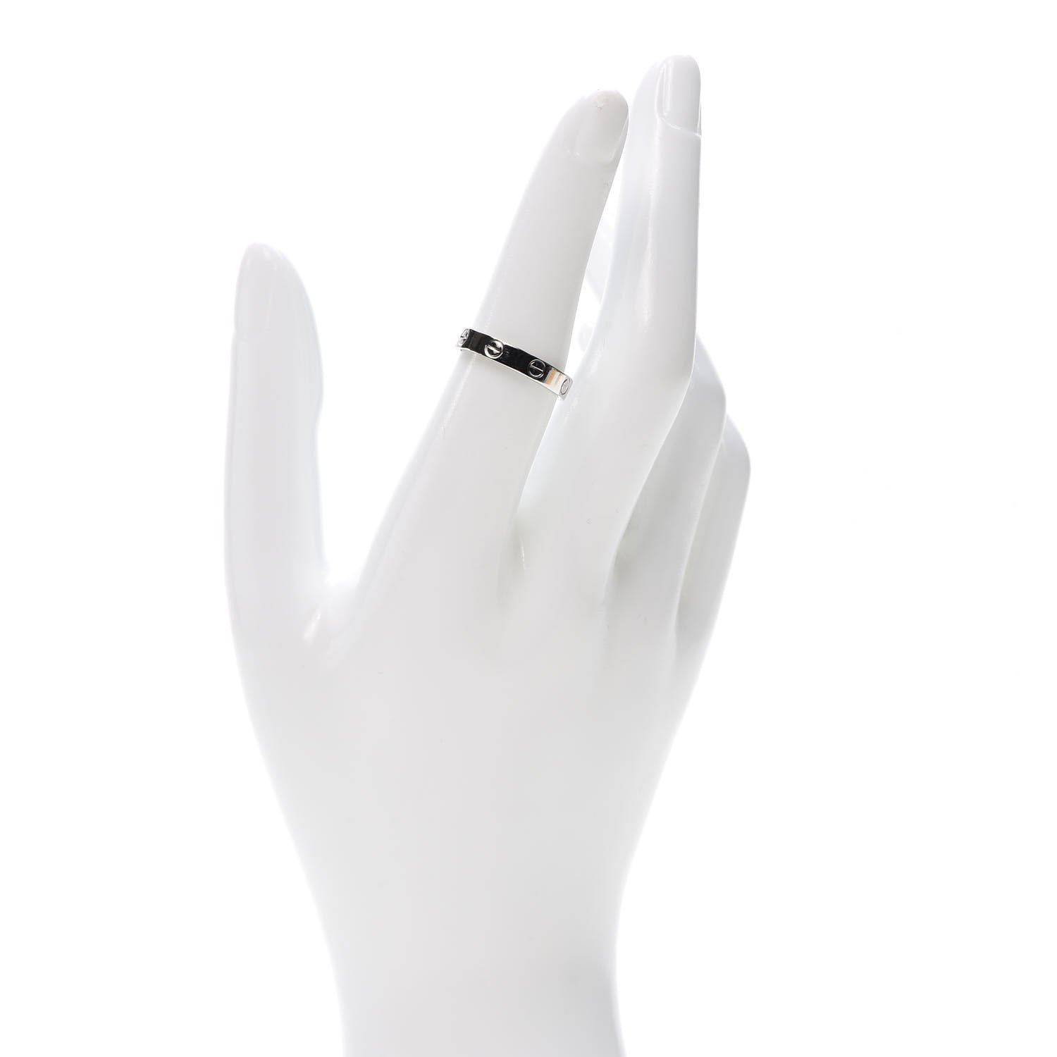 Cartier Platinum 3.5mm LOVE Wedding Band Ring 54 6.75 2 of 5