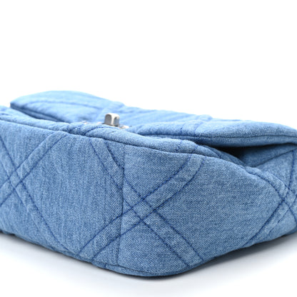 Chanel Denim Quilted Medium Chanel 19 Flap Blue 10 of 11