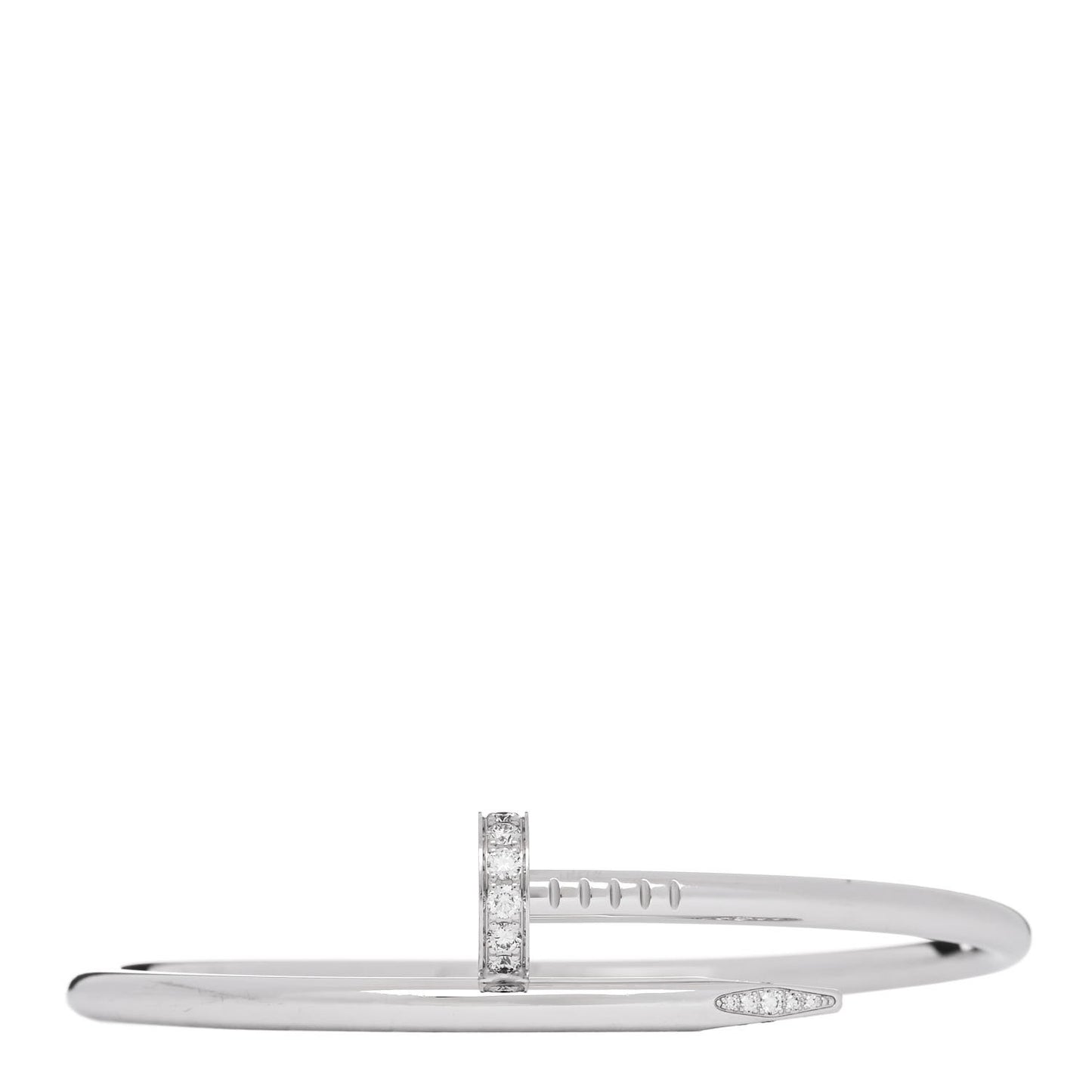 18K White Gold Diamond Juste Un Clou Bracelet 17