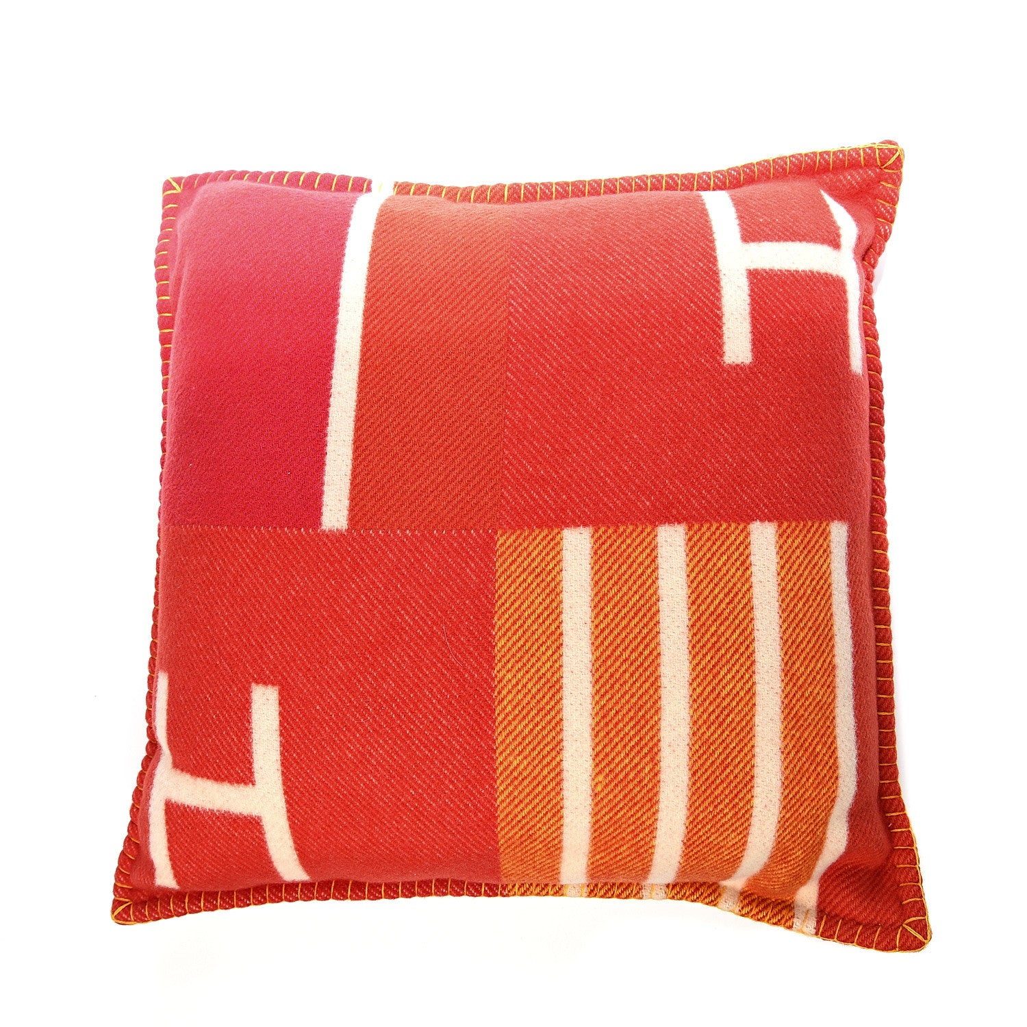 Hermes Wool Cashmere Avalon Vibration Pillow PM Terre Cuite 2 of 3