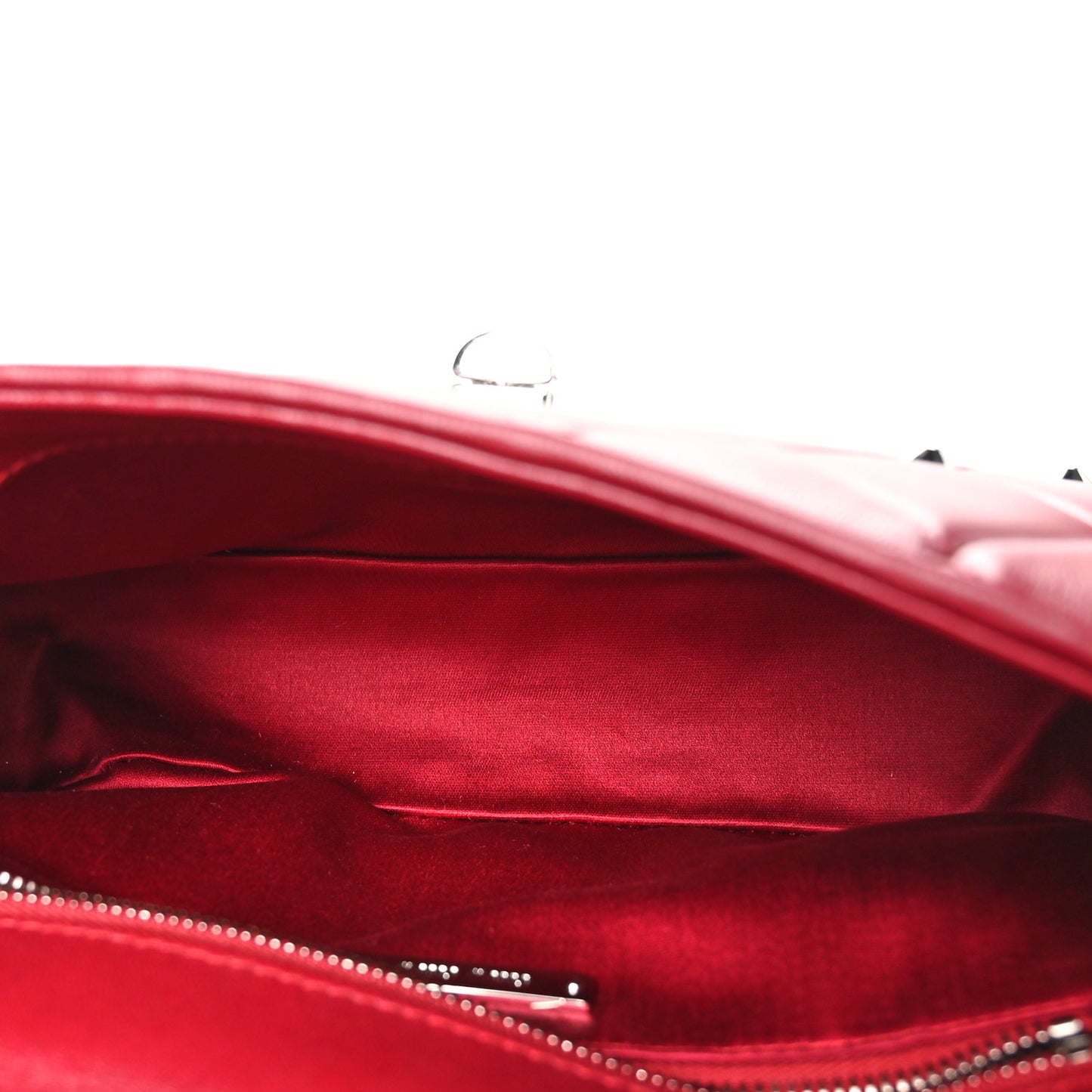 Pattina Nappa Crystal Studded Borchie Flap Bag Rubino