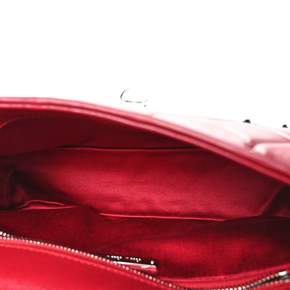 Miu Miu Pattina Nappa Crystal Studded Borchie Flap Bag Rubino 5 of 9