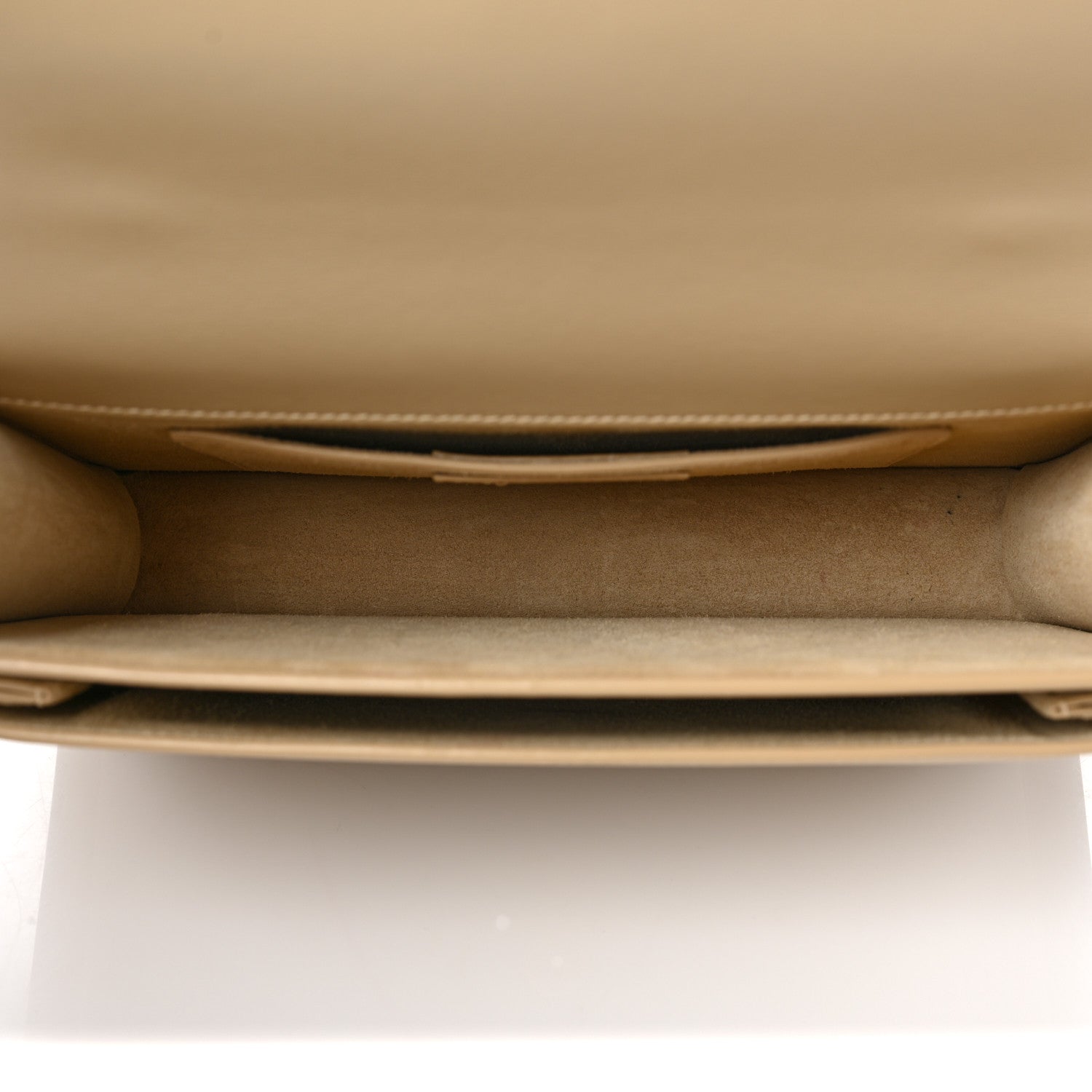 Saint Laurent Smooth Calfskin Medium Monogram Sunset Satchel Beige 4 of 7