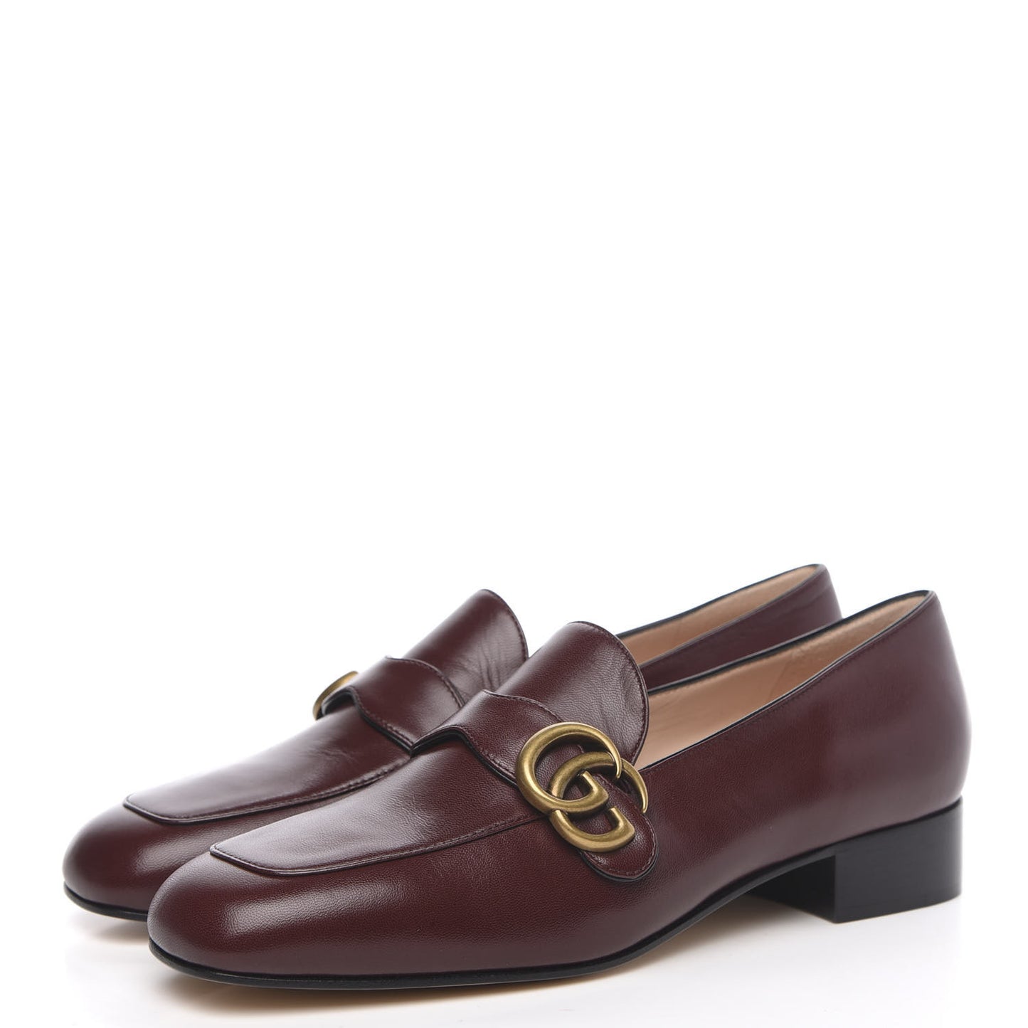 Malaga Kid Womens GG Marmont Loafers 39 Vintage Bordeaux