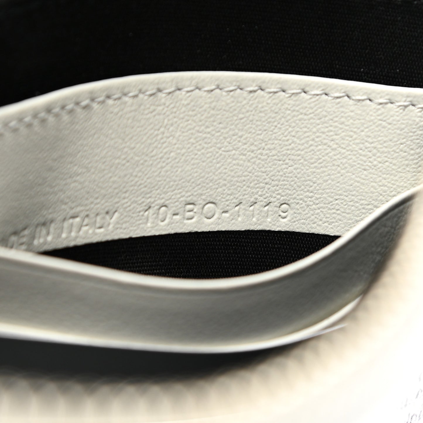 X DANIEL ARSHAM Grained Calfskin Newspaper Wristlet White