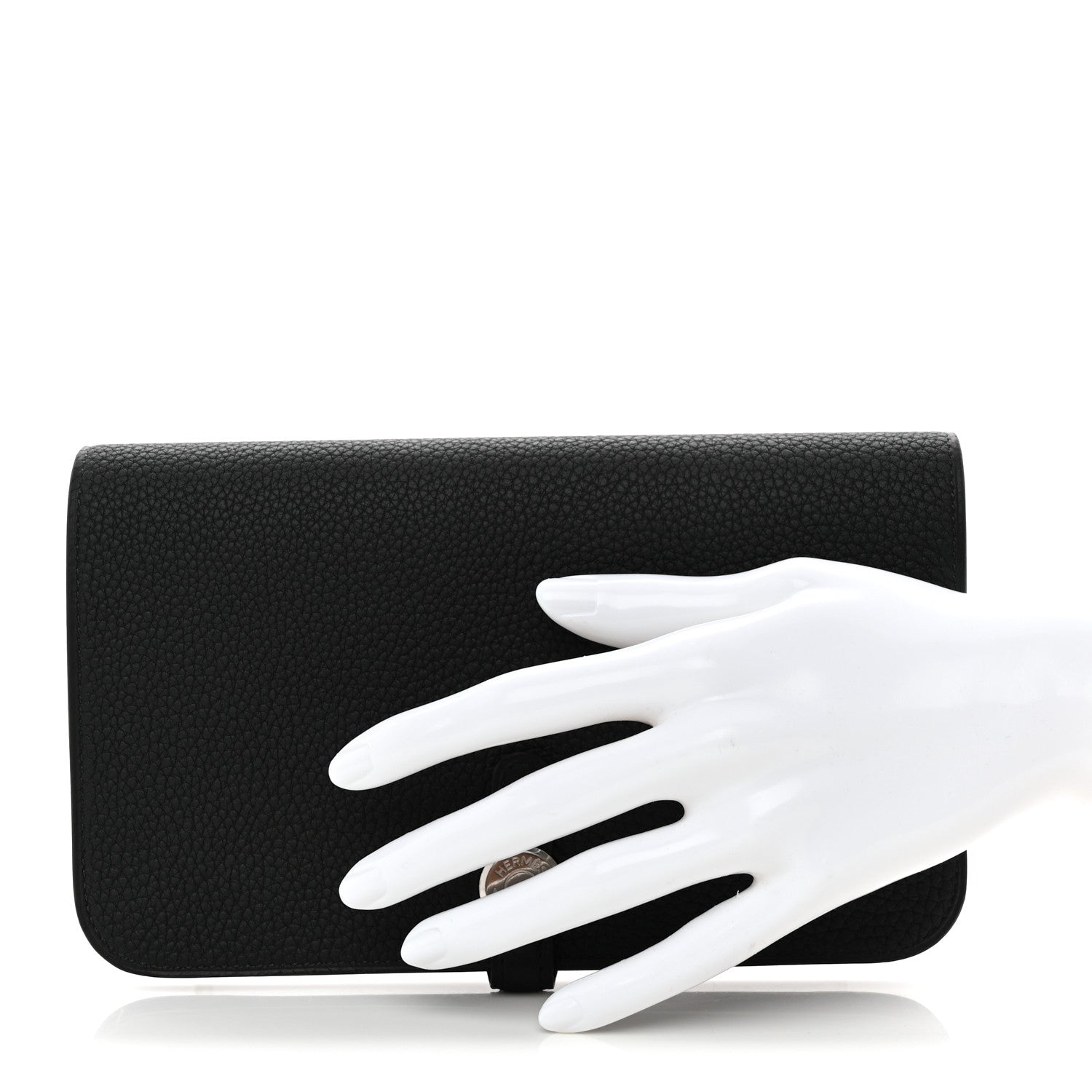 Hermes Togo Dogon Duo Wallet Black 2 of 9