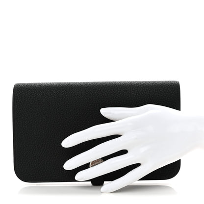 Hermes Togo Dogon Duo Wallet Black 2 of 9