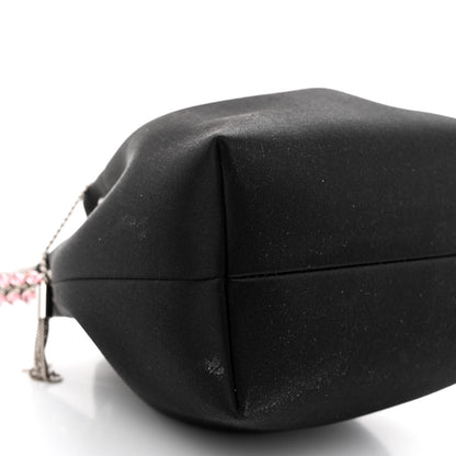 Jimmy Choo Satin Crystal Embellished Top Handle Bon Bon Bag Black 8 of 10