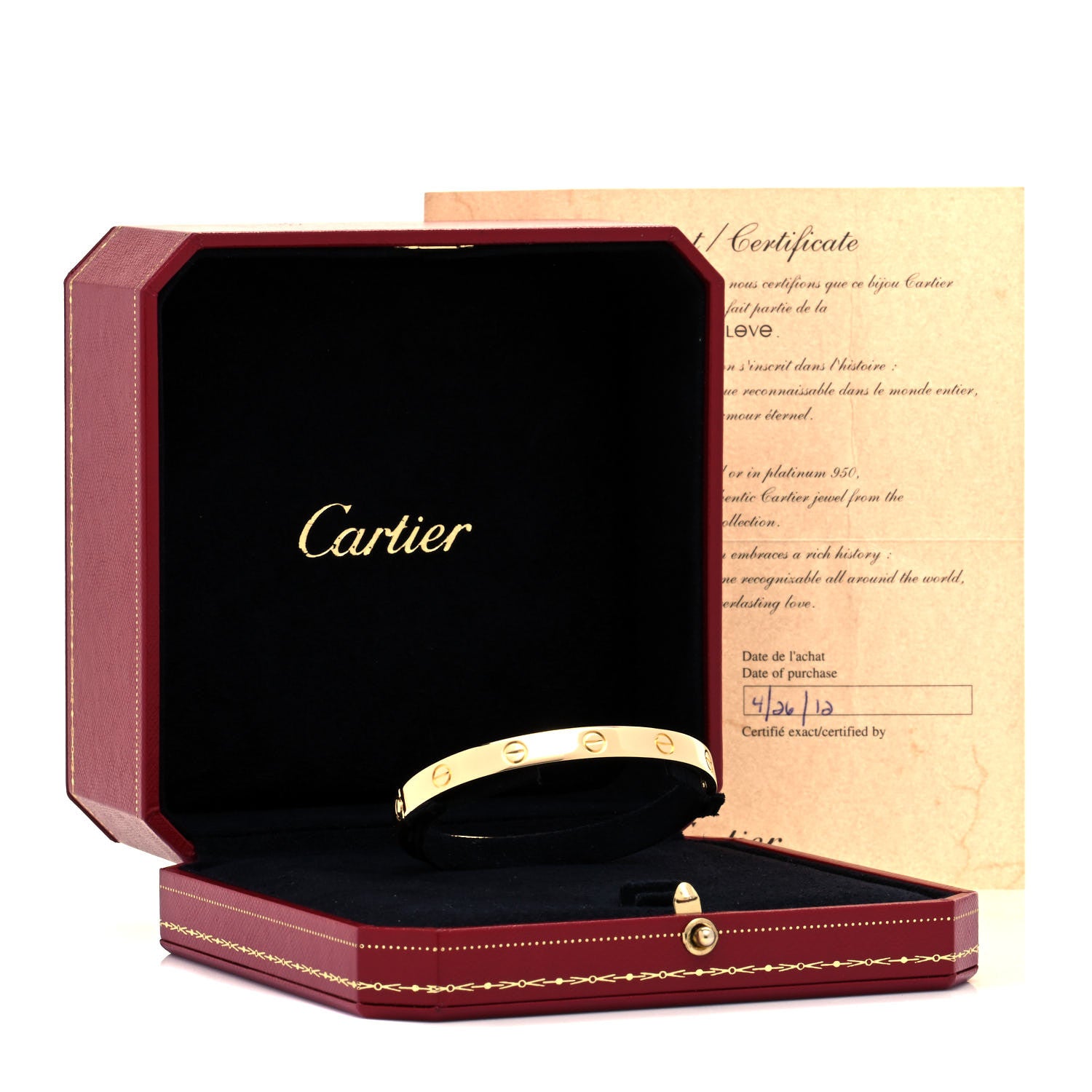 Cartier 18K Yellow Gold LOVE Bracelet 17 4 of 4
