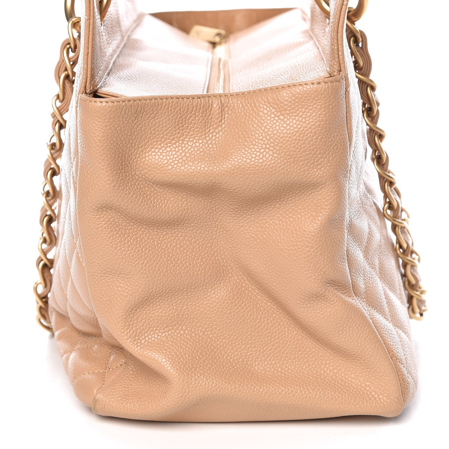 Caviar Quilted Grand Timeless Tote GTT Beige