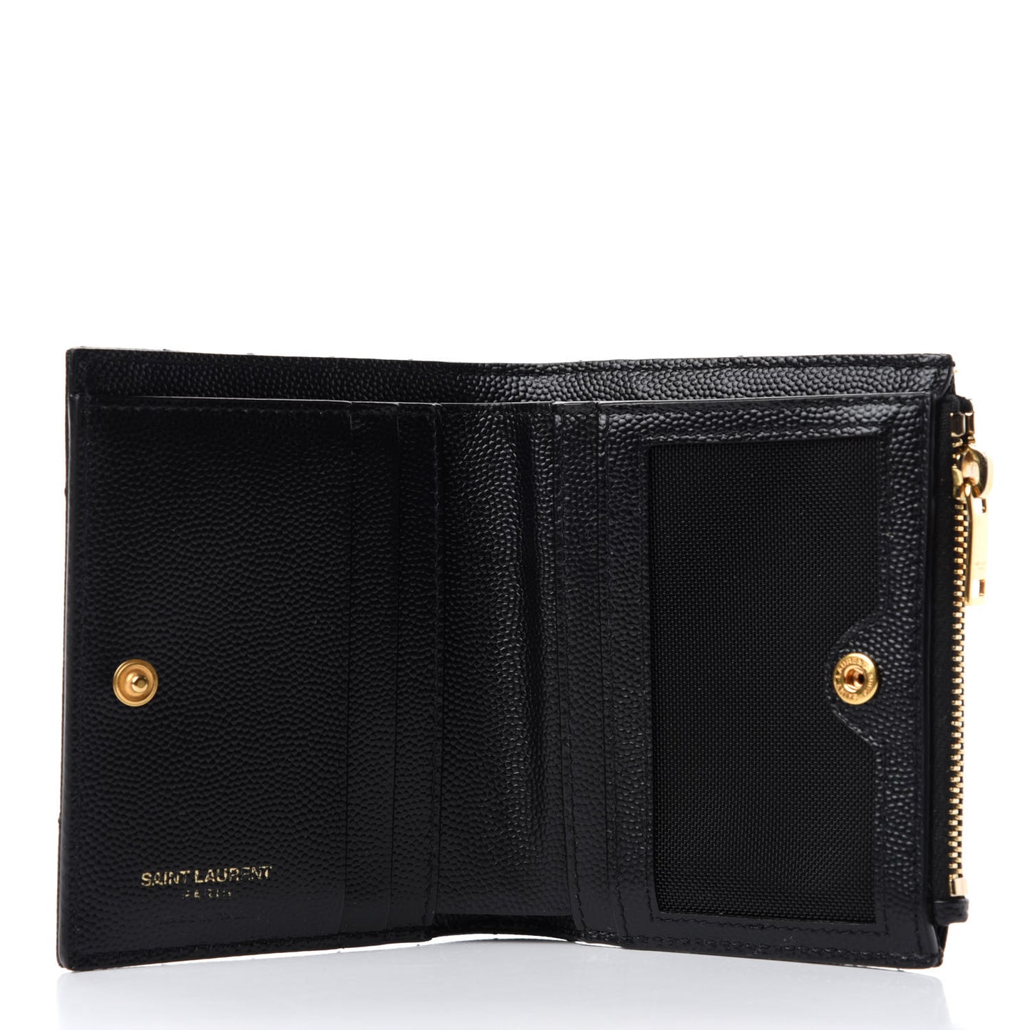 Grain De Poudre Matelasse Chevron Monogram Zipped Card Case Black