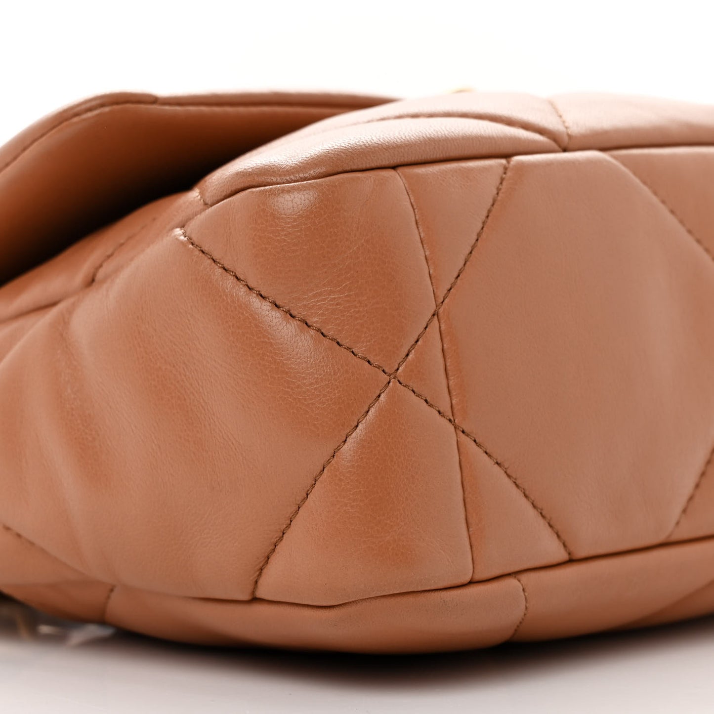 Lambskin Quilted Medium Chanel 19 Flap Brown