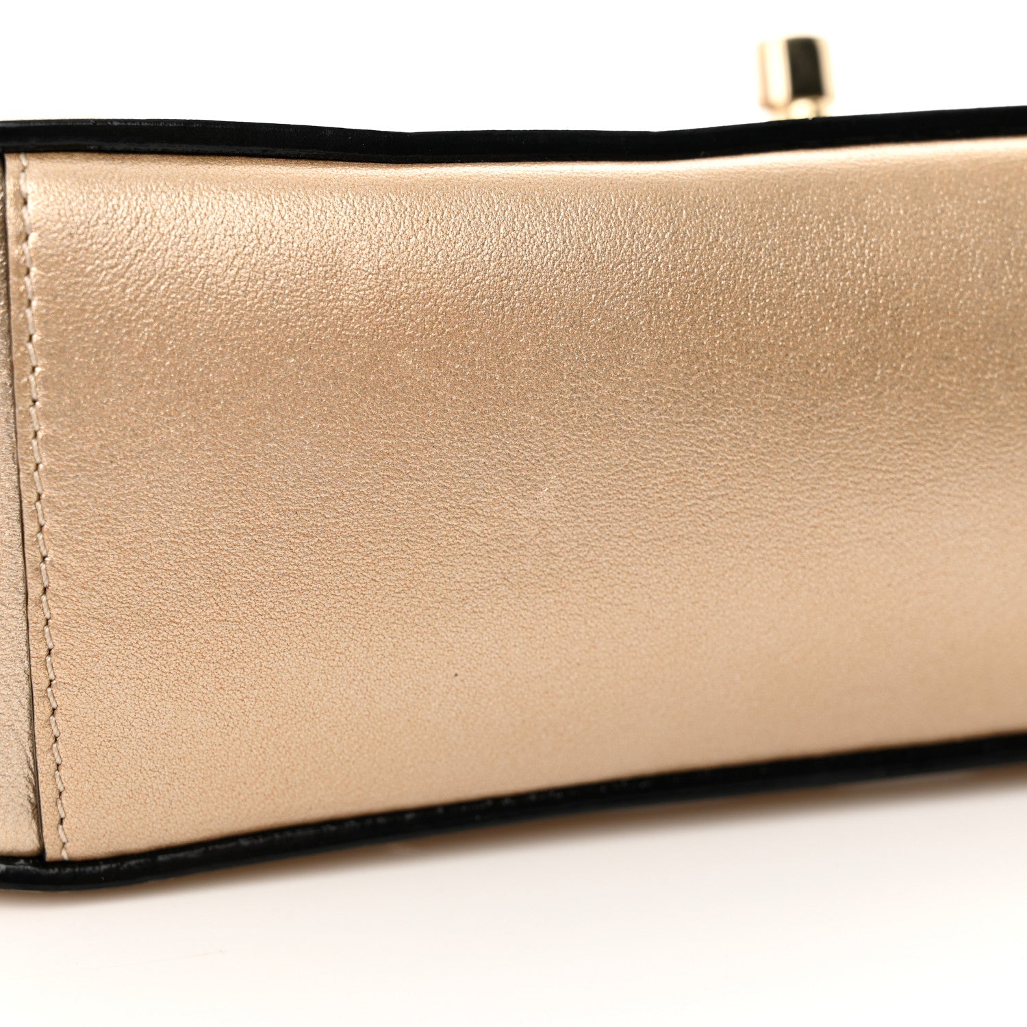 Chanel Metallic Lambskin Small Sea Through Flap Gold Black 13 of 14