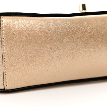 Chanel Metallic Lambskin Small Sea Through Flap Gold Black 13 of 14