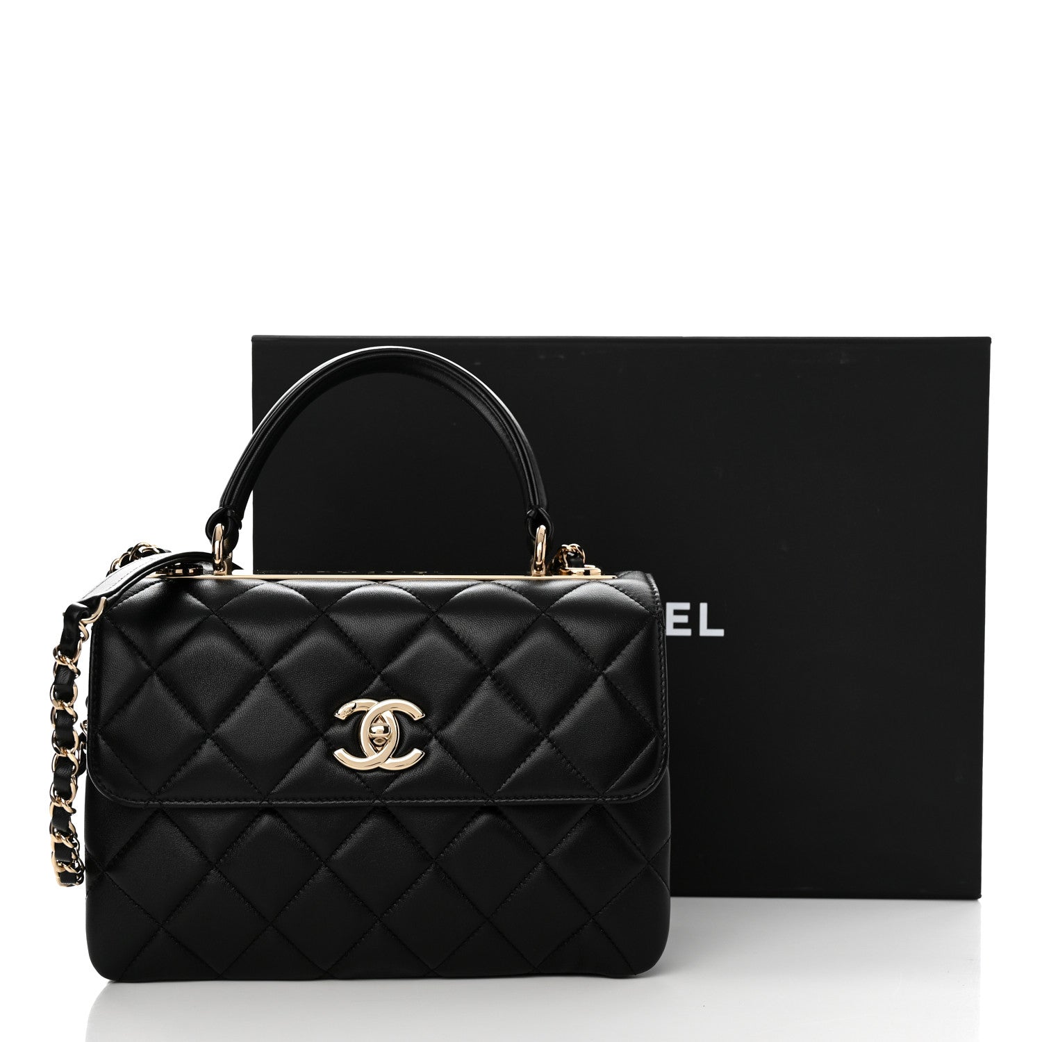 Chanel Lambskin Quilted Small Trendy CC Dual Handle Flap Bag Black 11 of 11
