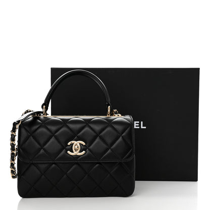 Chanel Lambskin Quilted Small Trendy CC Dual Handle Flap Bag Black 11 of 11