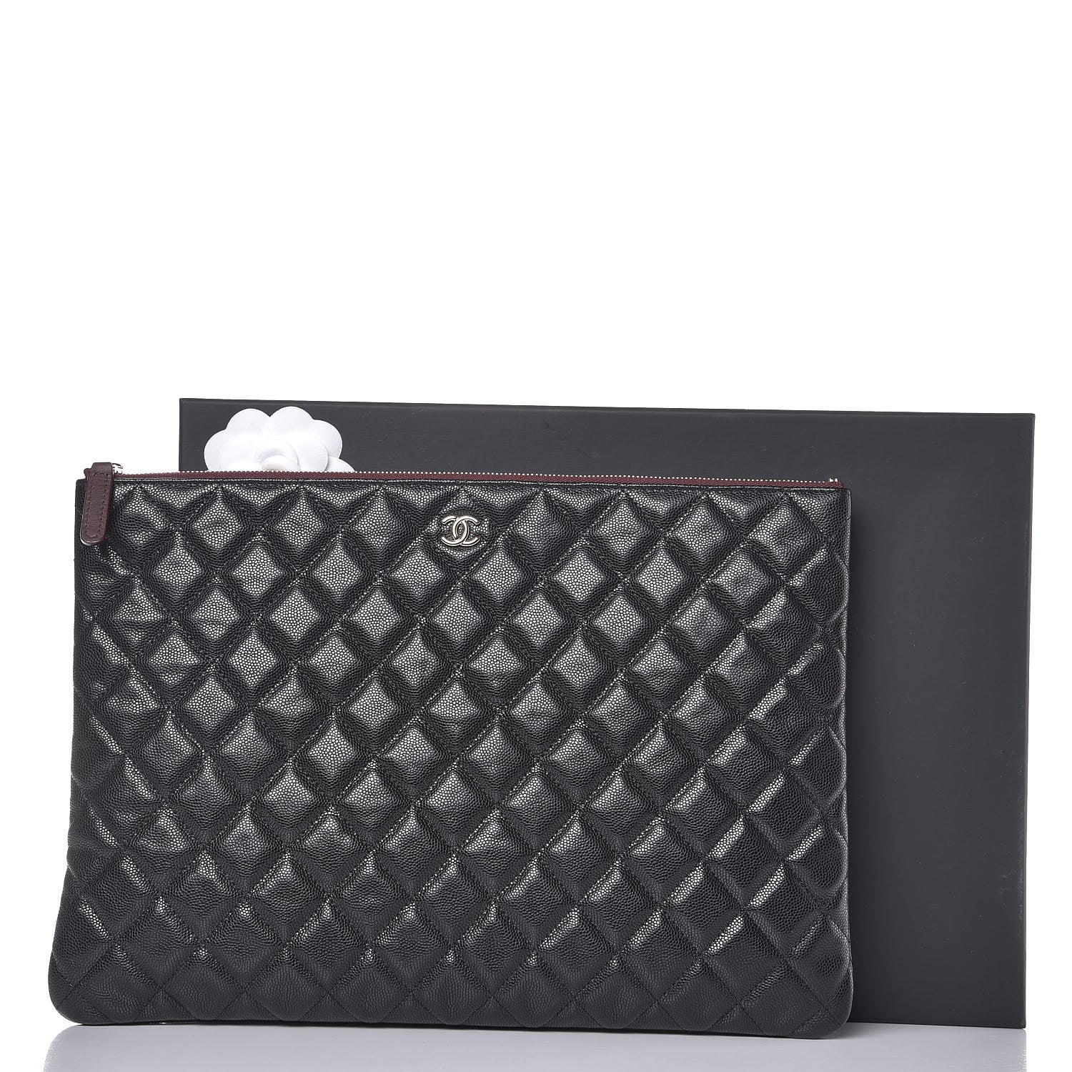 Chanel Caviar Quilted Large Cosmetic Case Black 8 of 8