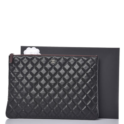Chanel Caviar Quilted Large Cosmetic Case Black 8 of 8