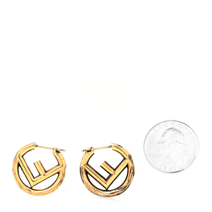 Fendi Metal FF Hoop Earrings Gold 2 of 6