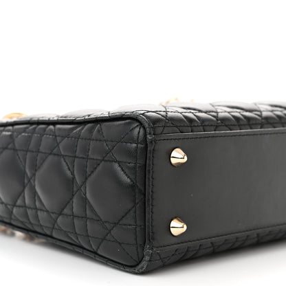 Christian Dior Lambskin Cannage Small Lucky Badges My Lady Dior Black 9 of 16