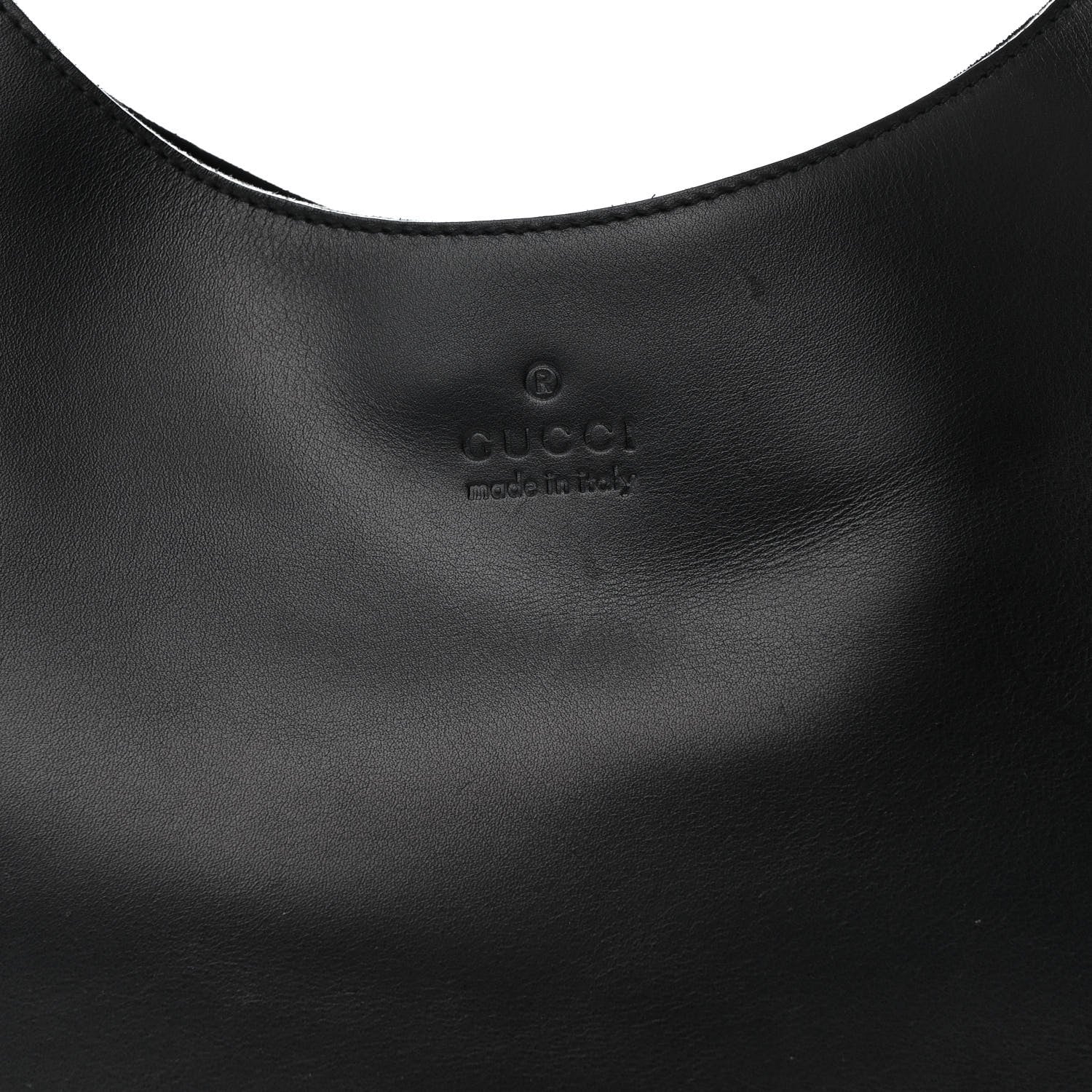 Gucci Calfskin Logo Hobo Bag Black 8 of 17
