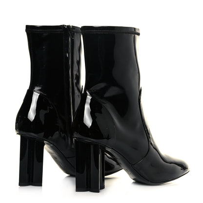 Louis Vuitton Patent Silhouette Ankle Boots 38 Black 4 of 7