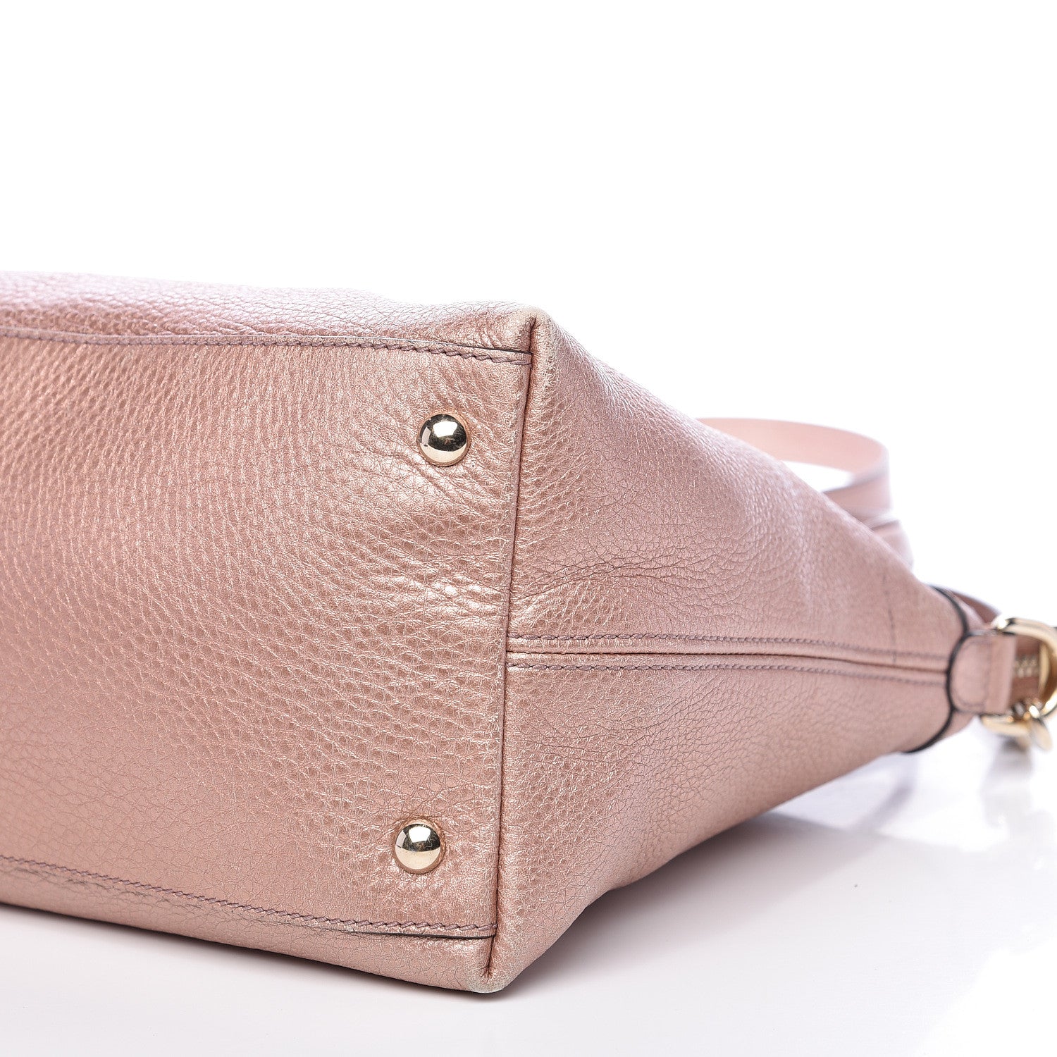 Gucci Metallic Cellarius Calfskin Small Soho Top Handle Satchel Pink 10 of 18