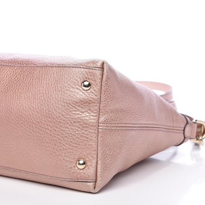 Gucci Metallic Cellarius Calfskin Small Soho Top Handle Satchel Pink 10 of 18